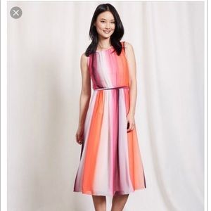 Boden Maria Pink Shadow Stripe Dress Size 4R